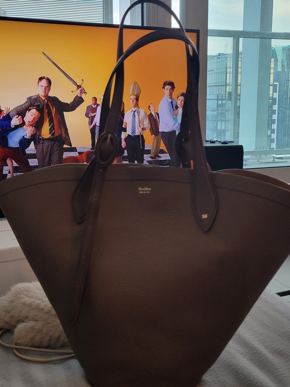 Max Mara My Dear deer skin leather tote